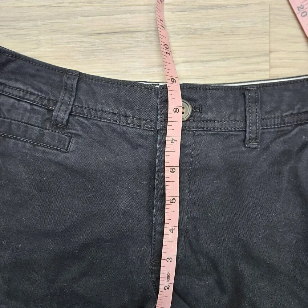 OLD NAVY Womens Black Perfect Shorts Khaki Chinos Size 6